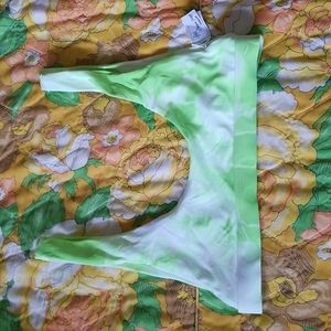 Dippin' Daisy's Festival Swim Top Neon Green Tie Dye Small